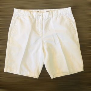 Gap White Roll Up Cotton/Linen Shorts Size 4